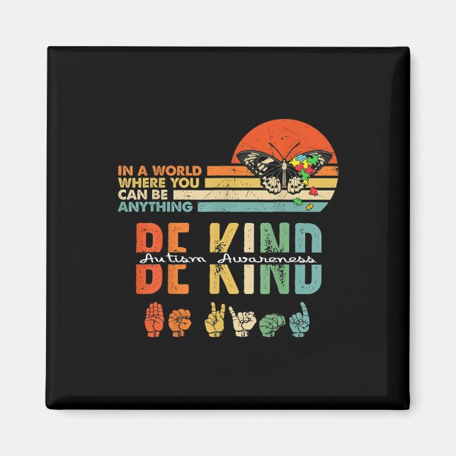 Medvetenhet om autism - Mamma Lärare Kindness 11 Magnet (Framsidan)