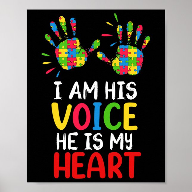 Medvetenhet om autism Mamma Pappa Poster (Framsidan)