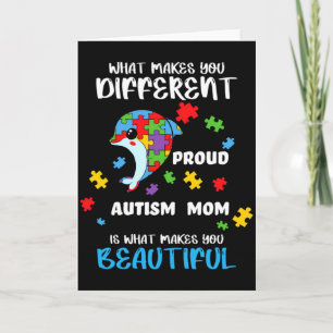 Medvetenhet om autism mamma stolt mor autistisk po kort
