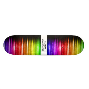 Medvetenhet om autism mini skateboard bräda 18,5 cm