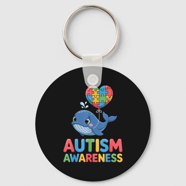 Medvetenhet om autism  nyckelring (Framsida)