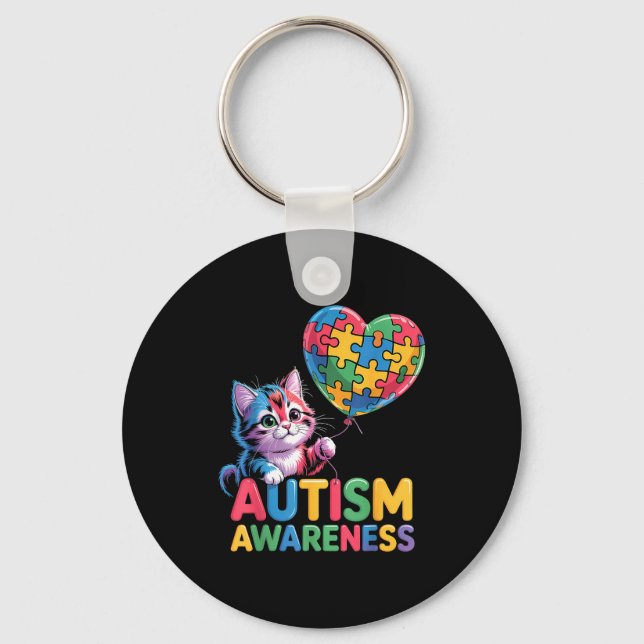 Medvetenhet om autism nyckelring (Framsida)