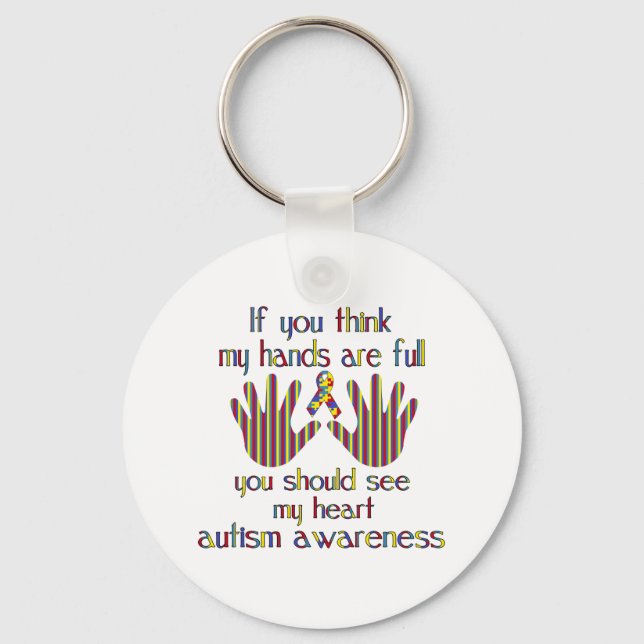 Medvetenhet om autism nyckelring (Framsida)
