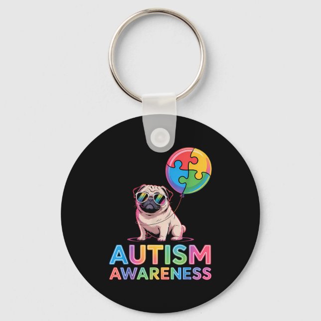 Medvetenhet om autism nyckelring (Framsida)