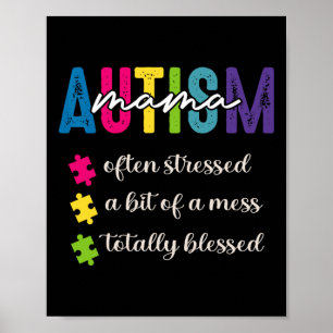 Medvetenhet om autism och För barn Mamma Mors dag  Poster