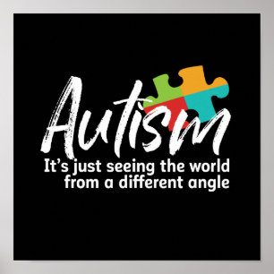Medvetenhet om autism och stöd till autistiska bar poster