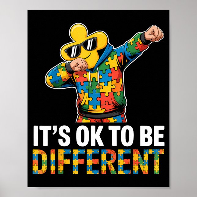 Medvetenhet om autism  poster (Framsidan)