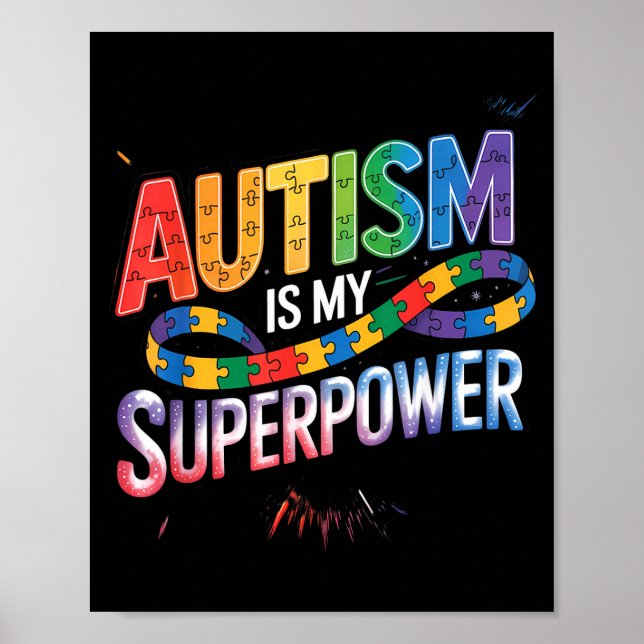 Medvetenhet om autism  poster (Framsidan)