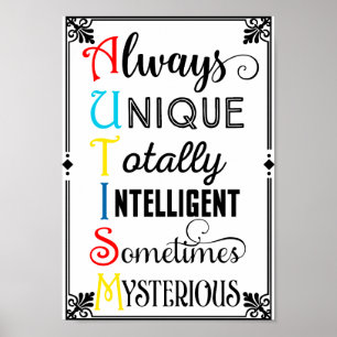 Medvetenhet om autism poster
