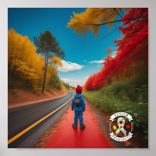 Medvetenhet om autism - Poster (Framsidan)