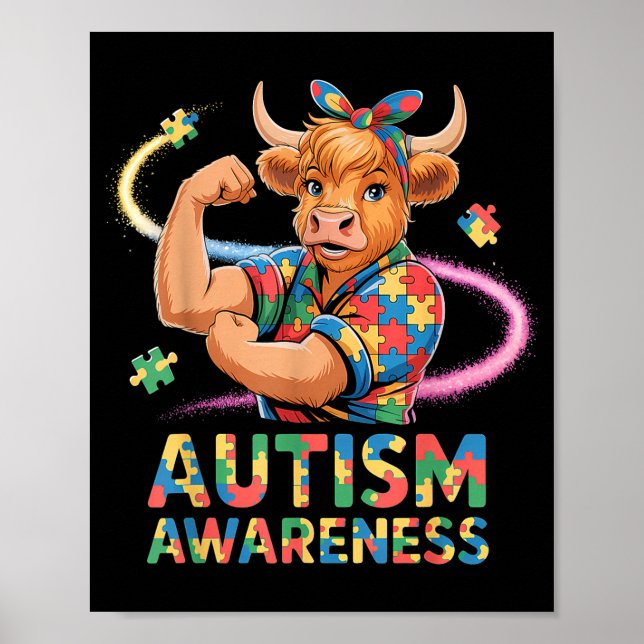 Medvetenhet om autism  poster (Framsidan)