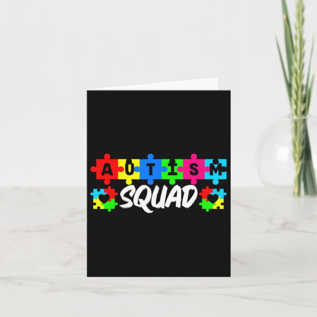Medvetenhet om Autism Squad-support för integrerin Kort (Framsida)