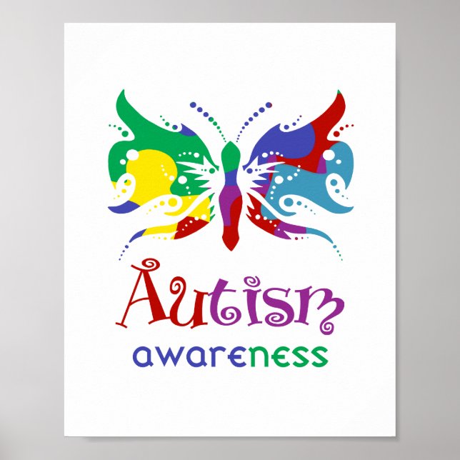 Medvetenhet om autism (standard bild ram storlek) poster (Framsidan)