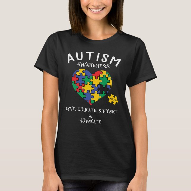 medvetenhet om autism t shirt (Framsida)