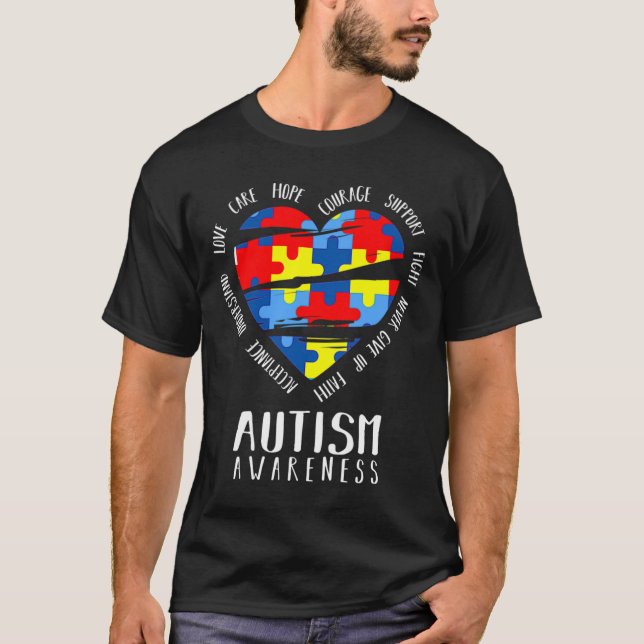 Medvetenhet om autism t shirt (Framsida)