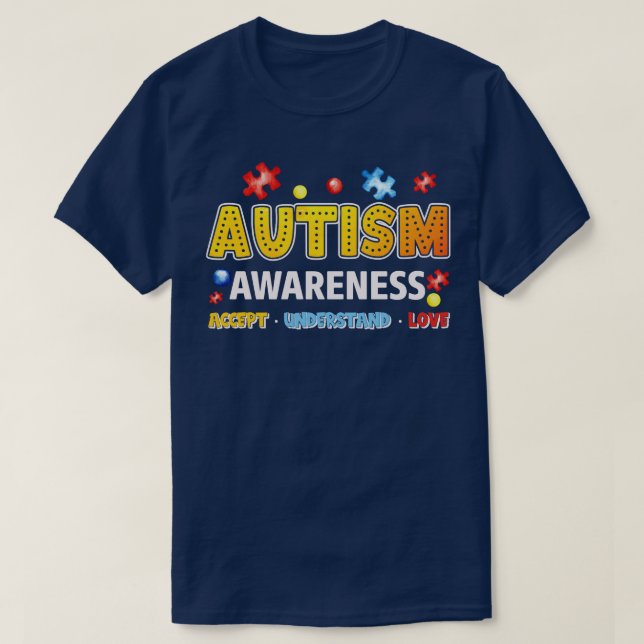 Medvetenhet om autism t shirt (Design framsida)