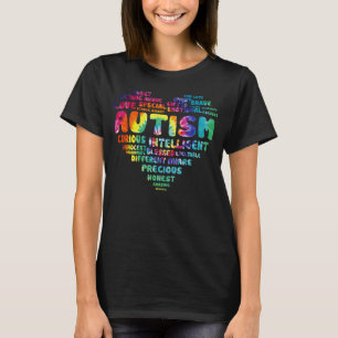 Medvetenhet om autism Tie Dye Autisms hjärta för f T Shirt