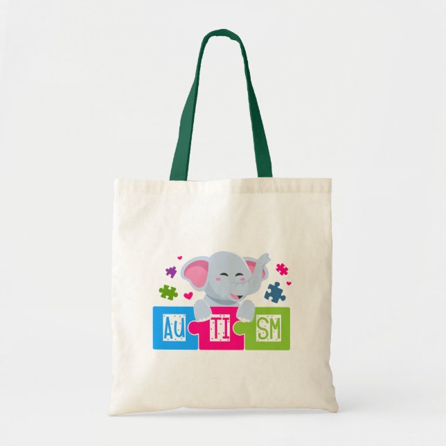 Medvetenhet om autism - Tote Bag Tygkasse (Framsidan)