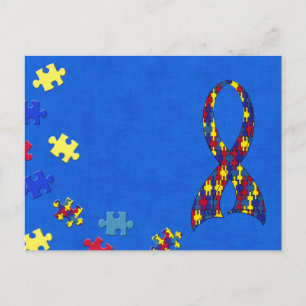 Medvetenhet om autism vykort