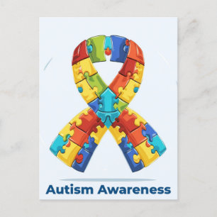 Medvetenhet om autism vykort