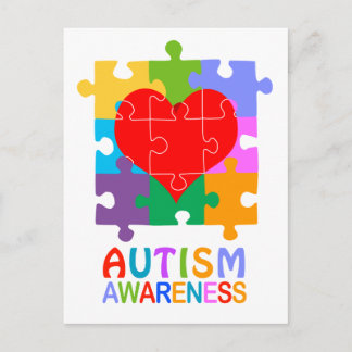 Medvetenhet om autism vykort