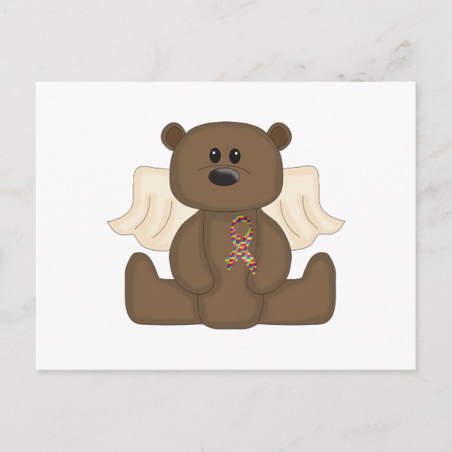 Medvetenhet om autism vykort (Framsida)