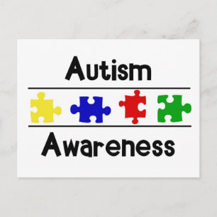 Medvetenhet om autism vykort