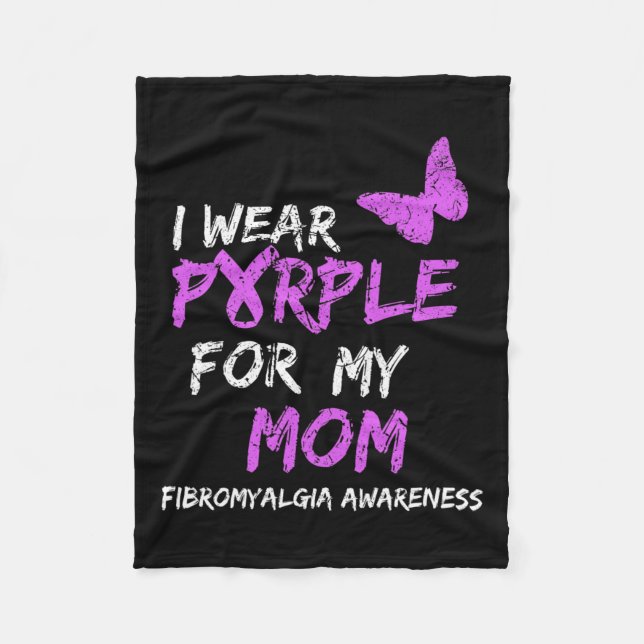 Medvetenhet om Bärans Lila för Mamma 4 Fleecefilt (Framsidan)