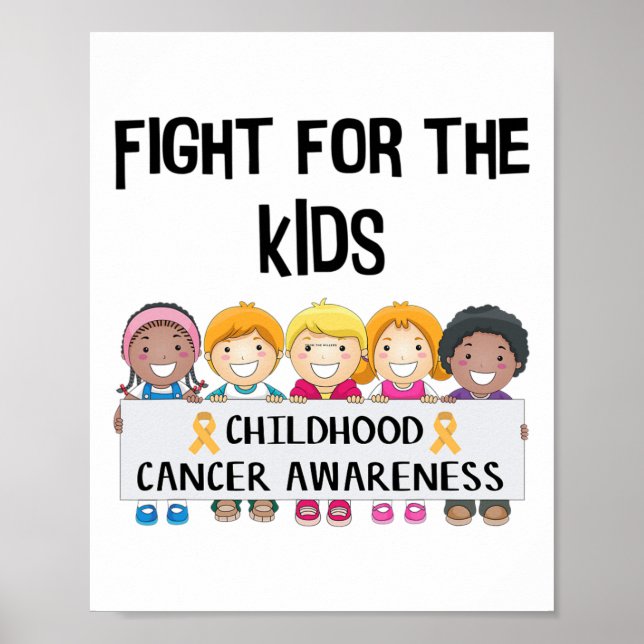Medvetenhet om barcancer Söt kamp för barn Poster (Framsidan)
