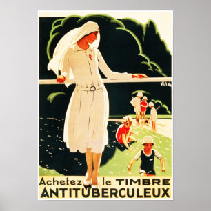 Medvetenhet om barn och tuberkulos Gamla Fransken  Poster