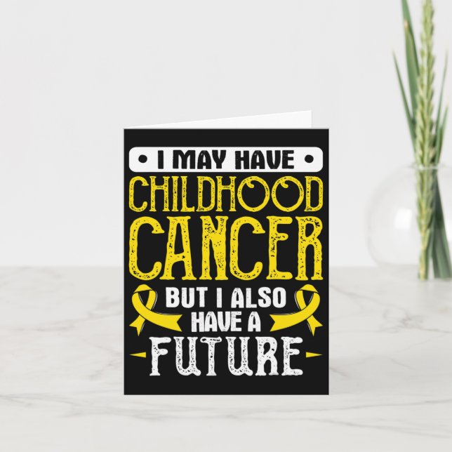 Medvetenhet om barncancer i guld kort (Framsida)