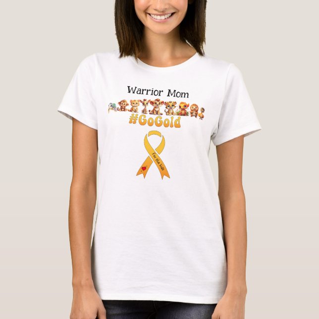 Medvetenhet om barncancer i Mamma T Shirt (Framsida)