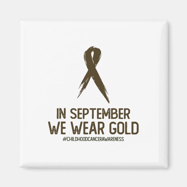 Medvetenhet om barncancer i september vi w magnet (Framsidan)