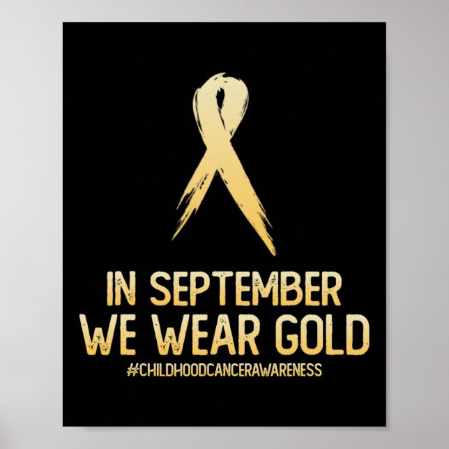 Medvetenhet om barncancer i september vi w poster (Framsidan)