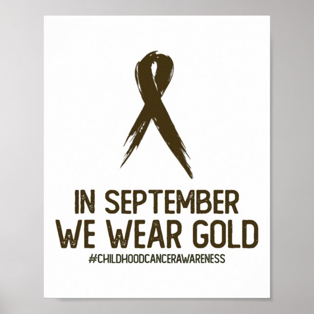 Medvetenhet om barncancer i september vi w poster (Framsidan)