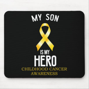 Medvetenhet om barncancer Min son är min hjälte Musmatta