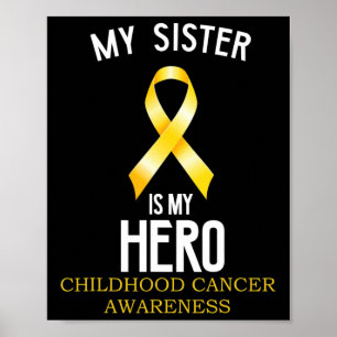 Medvetenhet om barncancer Min syster är min hjälte Poster