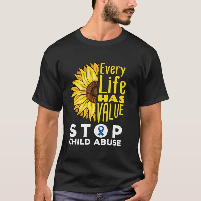 Medvetenhet om barnmisshandel t shirt (Framsida)
