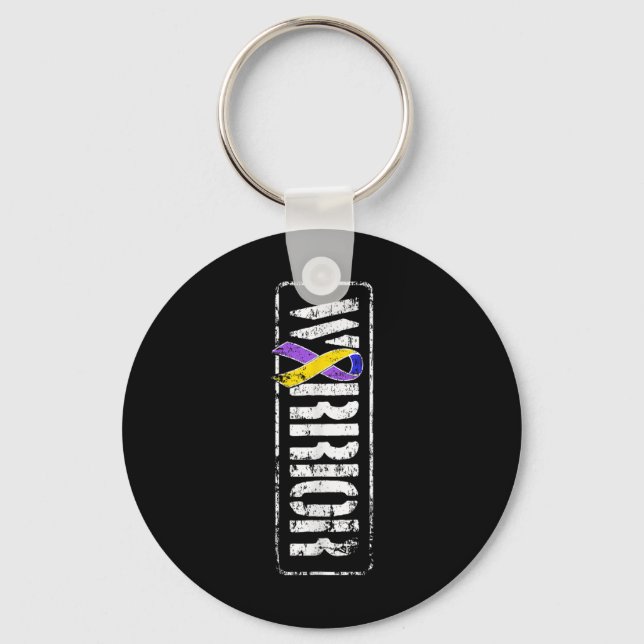 Medvetenhet om blåscancer - Militärt krigare - ban Nyckelring (Framsida)