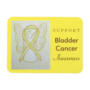 Medvetenhet om blåscancer Ribbon Angel Magnet