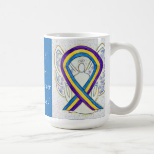 Medvetenhet om blåscancer Ribbon Angel Mugg