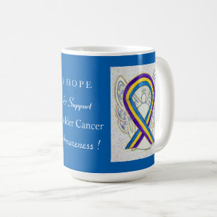 Medvetenhet om blåscancer Ribbon Angel Mugg