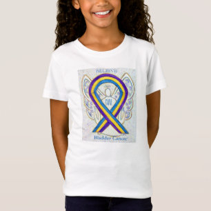 Medvetenhet om blåscancer Ribbon Angel Shirt Tee