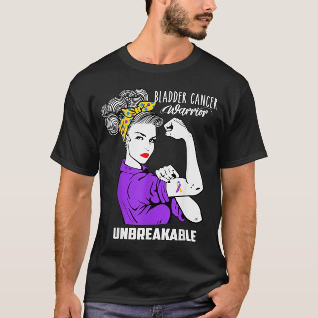 Medvetenhet om blåscancer t shirt (Framsida)