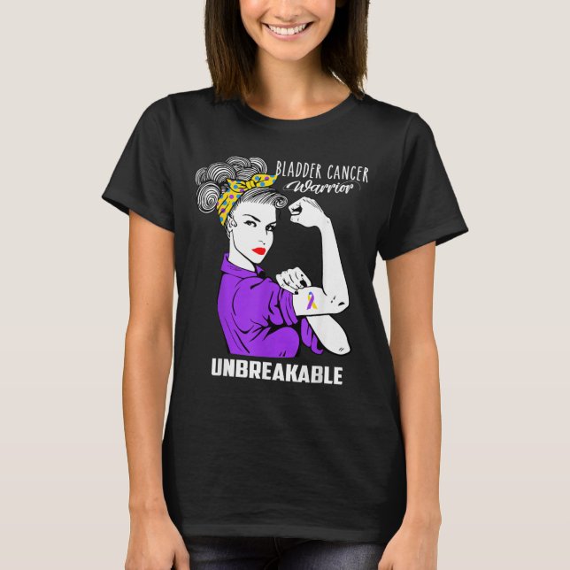 Medvetenhet om blåscancer t shirt (Framsida)