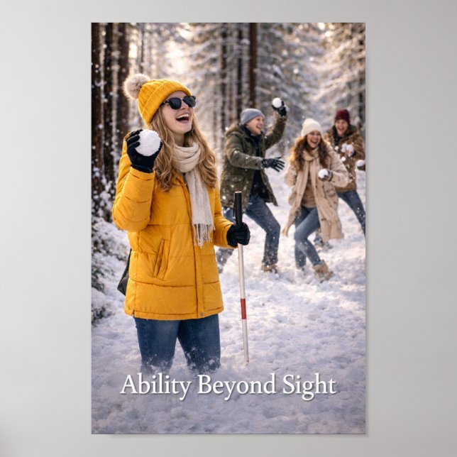 Medvetenhet om blindhet Inkludering Vinter Poster (Framsidan)