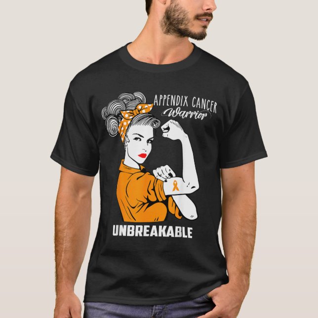 Medvetenhet om blindtarmscancer t shirt (Framsida)