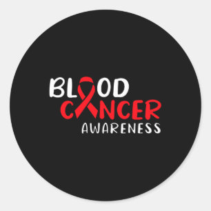 Medvetenhet om blodcancer 3 runt klistermärke