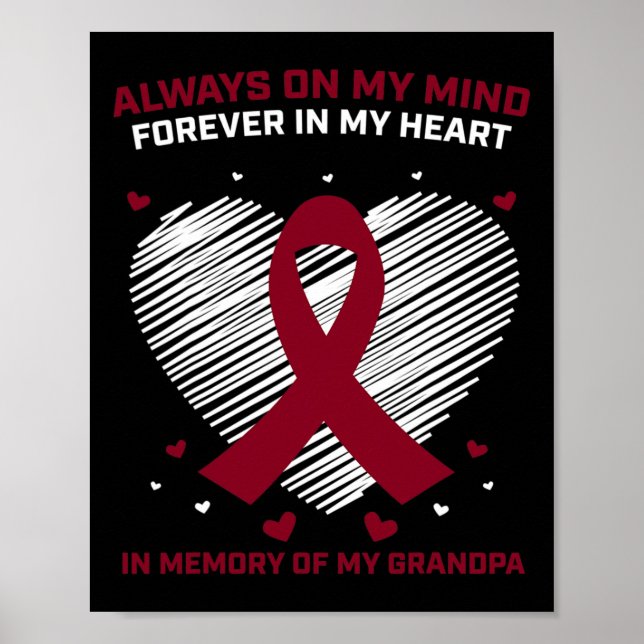 Medvetenhet om blodcancer för farfar Farfar Multip Poster (Framsidan)