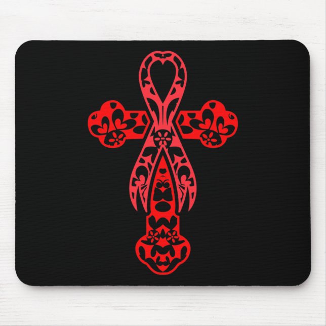 Medvetenhet om blodcancer Kor Gud Red Ribbon Faith Musmatta (Framsidan)